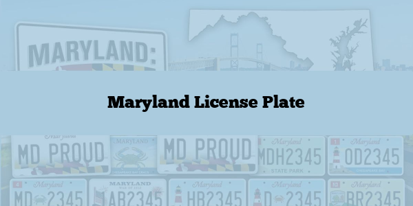 Maryland License Plate